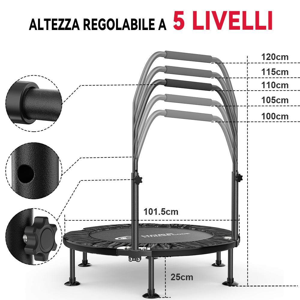 Trampolino Pieghevole da 40 Pollici