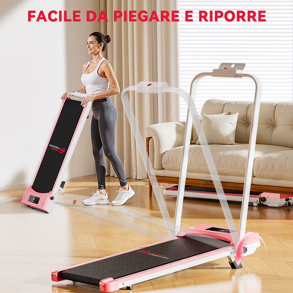 Tapis Roulant Pieghevole C1, Velocità 1-10KM/H, 5% Inclinazione Manuale