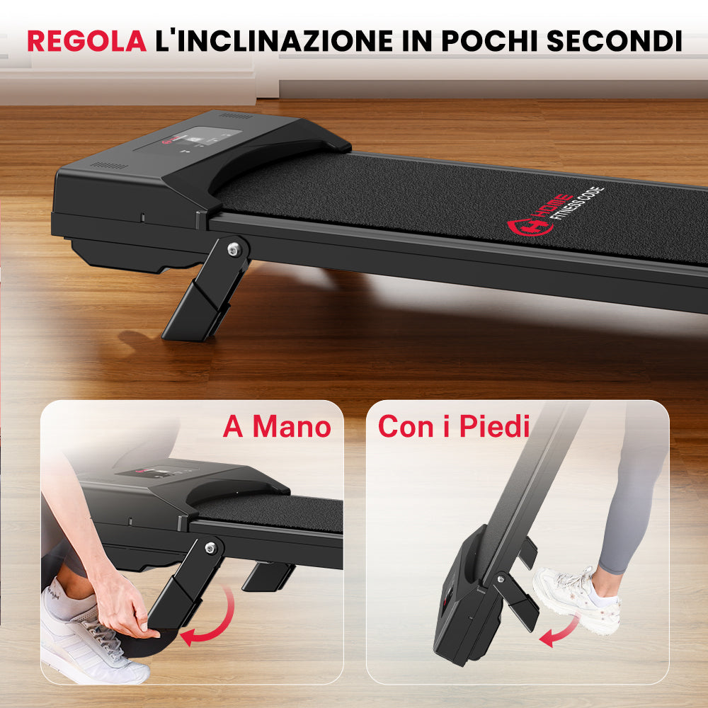 Tapis Roulant C1, Velocità 1-10KM/H, 5% Inclinazione Manuale