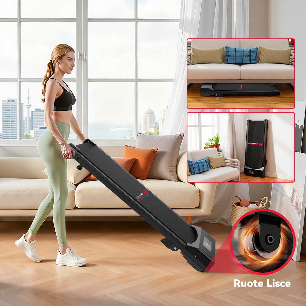 Tapis Roulant C1, Velocità 1-10KM/H, 5% Inclinazione Manuale