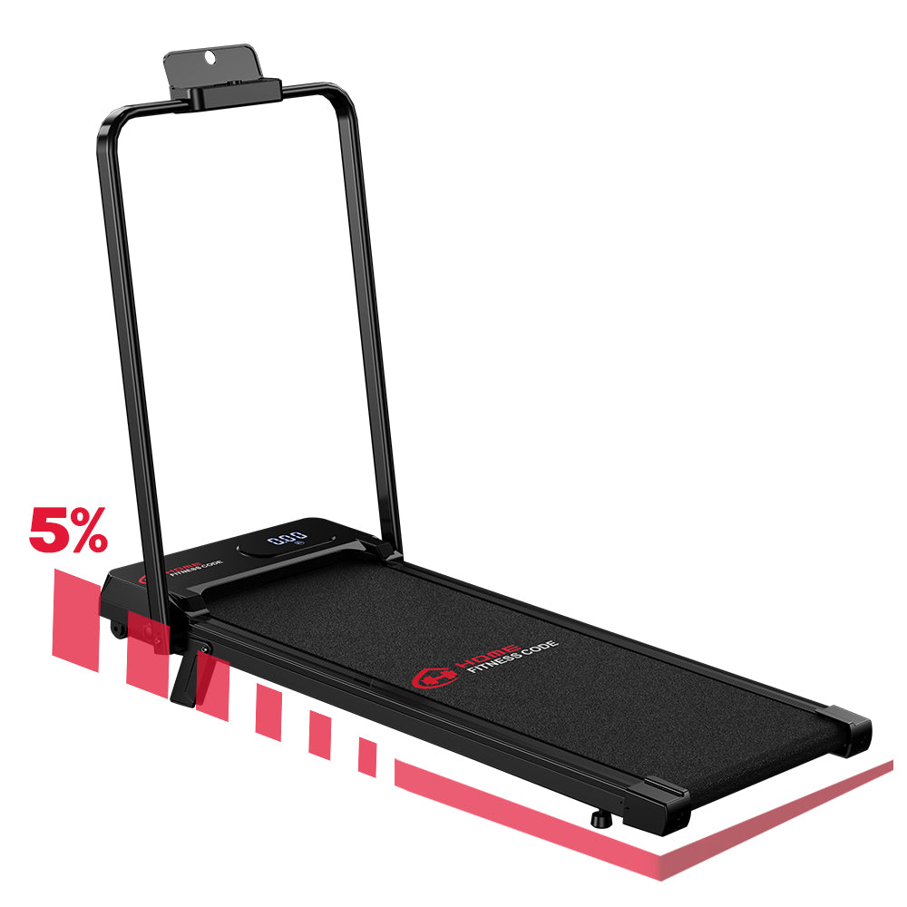 Tapis Roulant Pieghevole T7, Velocità 1-6KM/H, 5% Inclinazione Manuale