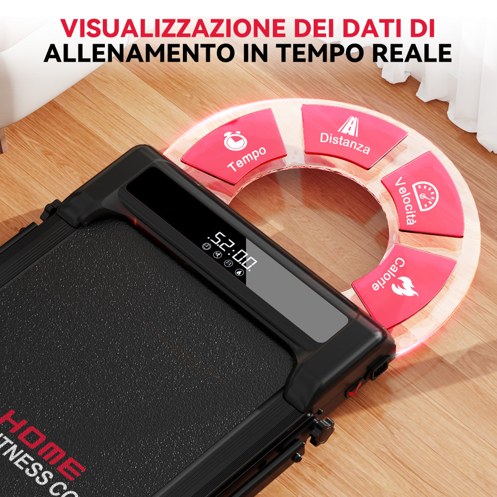 Tapis Roulant Z3 con Motore senza Spazzole, Velocità 1-6KM/H, 5% Inclinazione Manuale