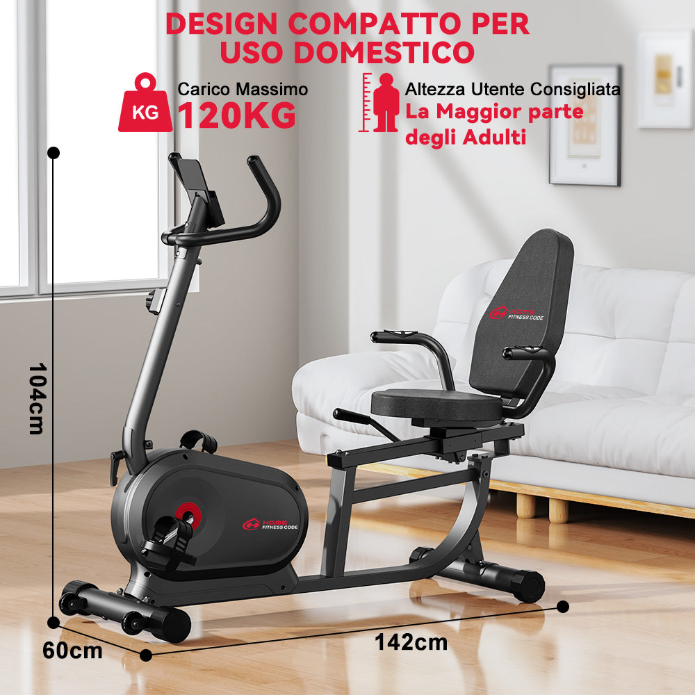 Cyclette Reclinata X1, Resistenza a 16 Livelli