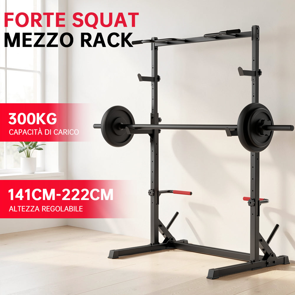 Mezzo Rack per Squat con Barra per Trazioni