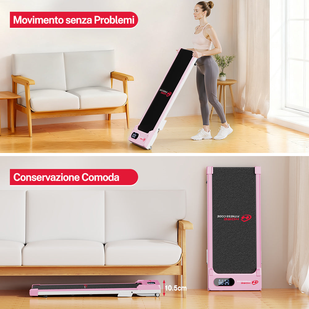 Tapis Roulant T7, Velocità 1-6KM/H, 5% Inclinazione Manuale