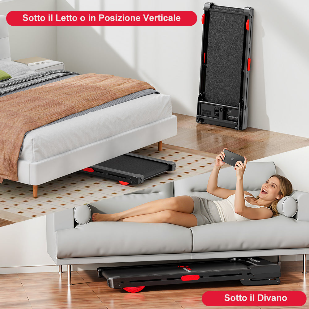 Tapis Roulant Y3 con Motore Brushless, Inclinazione Automatica del 12%