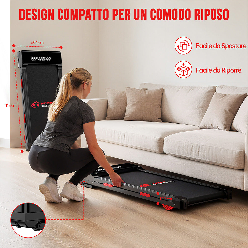 Tapis Roulant Y5 con Motore Brushless, 0%-15% Inclinazione Automatica