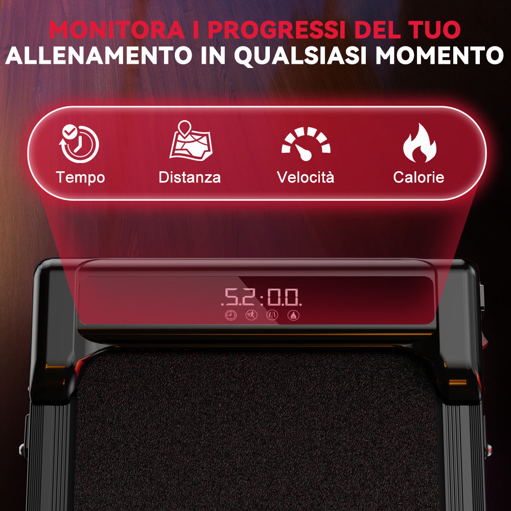 Tapis Roulant Z3 con Motore senza Spazzole, Velocità 1-6KM/H, 5% Inclinazione Manuale