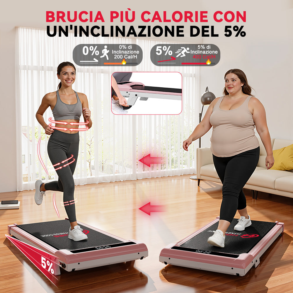 Tapis Roulant Z3 con Motore senza Spazzole, Velocità 1-6KM/H, 5% Inclinazione Manuale