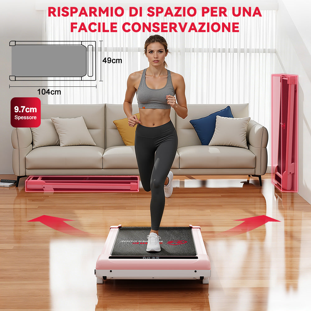Tapis Roulant Z3 con Motore senza Spazzole, Velocità 1-6KM/H, 5% Inclinazione Manuale