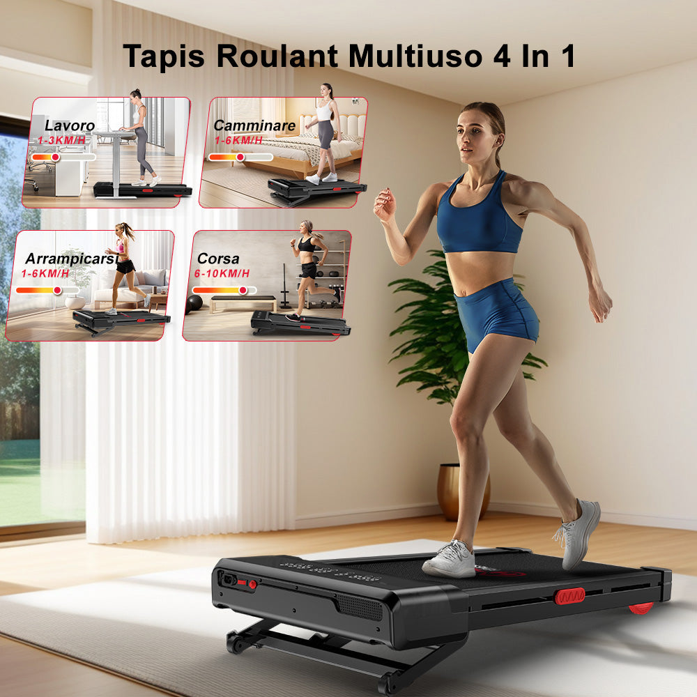 Tapis Roulant Y1 con Inclinazione Automatica 0-12%, Velocità 1-10KM/H