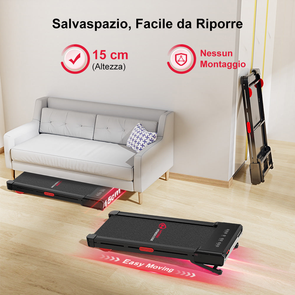 Tapis Roulant Y1 con Inclinazione Automatica 0-12%, Velocità 1-10KM/H