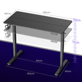 Scrivania Elettrica Regolabile in Altezza, 120x60cm