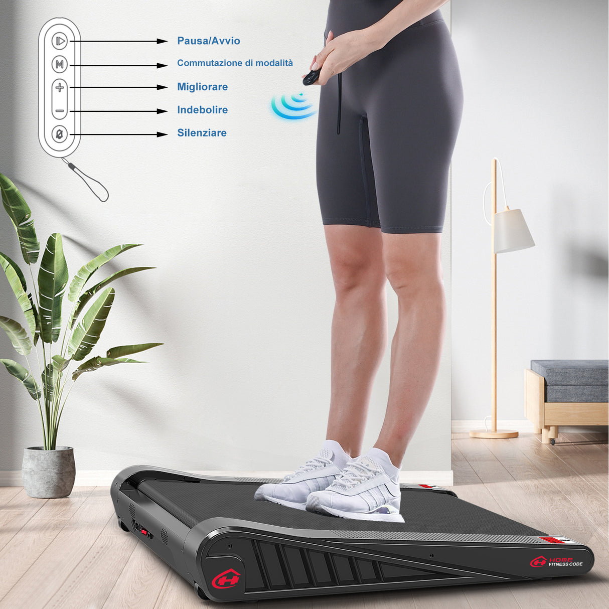 Tapis Roulant F521, Velocità 1-6KM/H, 5% Inclinazione Fissa