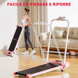 Tapis Roulant C1, Velocità 1-10KM/H, 5% Inclinazione Manuale