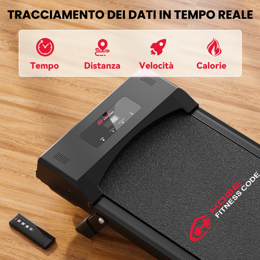 Tapis Roulant C1, Velocità 1-10KM/H, 5% Inclinazione Manuale