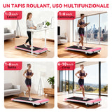 Tapis Roulant C1, Velocità 1-10KM/H, 5% Inclinazione Manuale