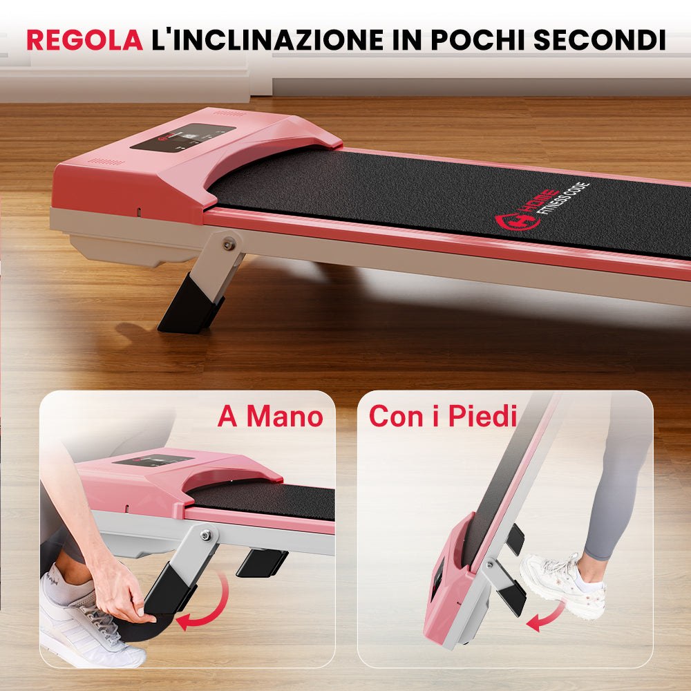 Tapis Roulant C1, Velocità 1-10KM/H, 5% Inclinazione Manuale