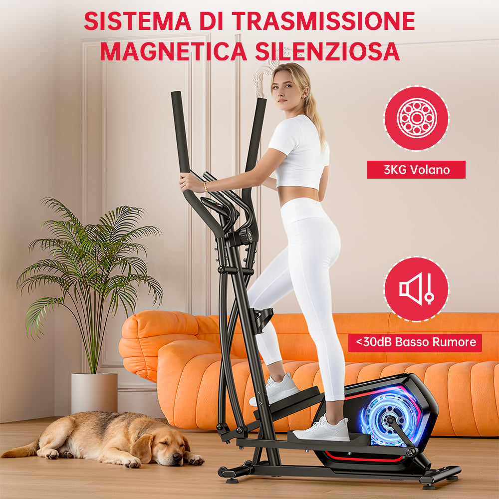Macchina Ellittica E200, Resistenza Magnetica a 16 Livelli