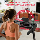 Tapis Roulant Pieghevole Q5 con Inclinazione, Motore Brushless, Velocità 1-12KM/H