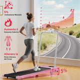 Tapis Roulant T7, Velocità 1-6KM/H, 5% Inclinazione Manuale