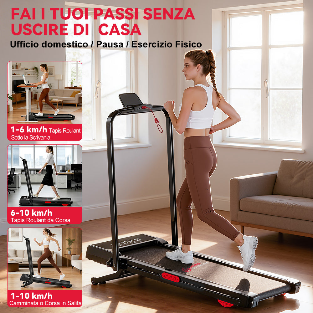 Tapis Roulant Y3 con Motore Brushless, Inclinazione Automatica del 12%