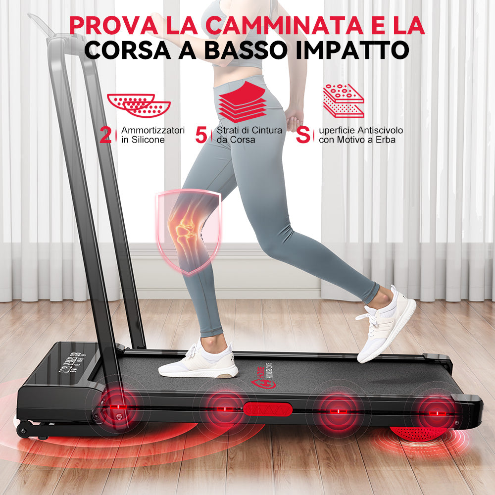 Tapis Roulant Y3 con Motore Brushless, Inclinazione Automatica del 12%