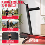 Tapis Roulant Y5 con Motore Brushless, 0%-15% Inclinazione Automatica
