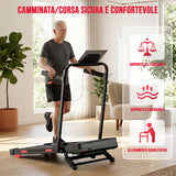 Tapis Roulant Y5 con Motore Brushless, 0%-15% Inclinazione Automatica