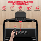 Tapis Roulant Y5 con Motore Brushless, 0%-15% Inclinazione Automatica