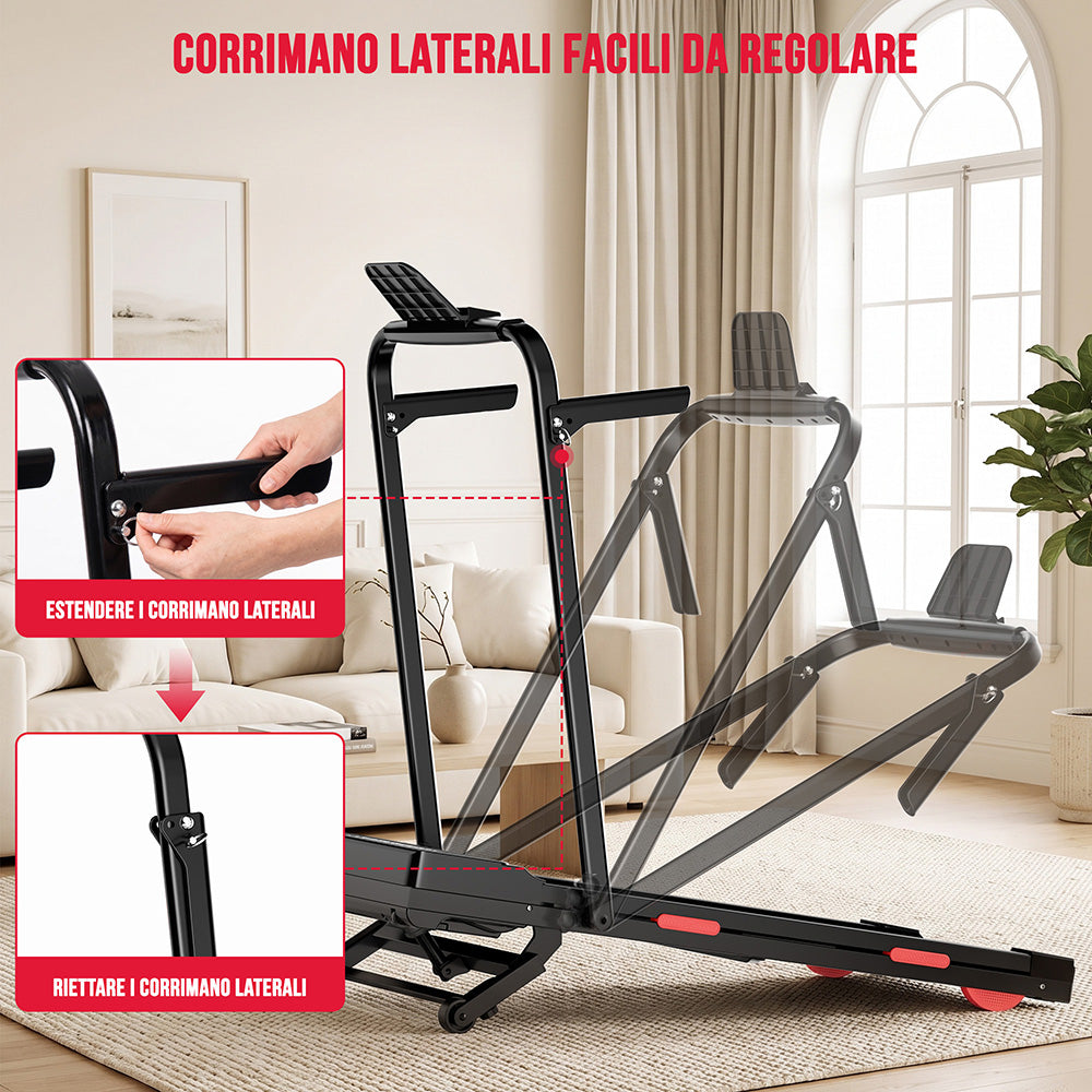 Tapis Roulant Y5 con Motore Brushless, 0%-15% Inclinazione Automatica