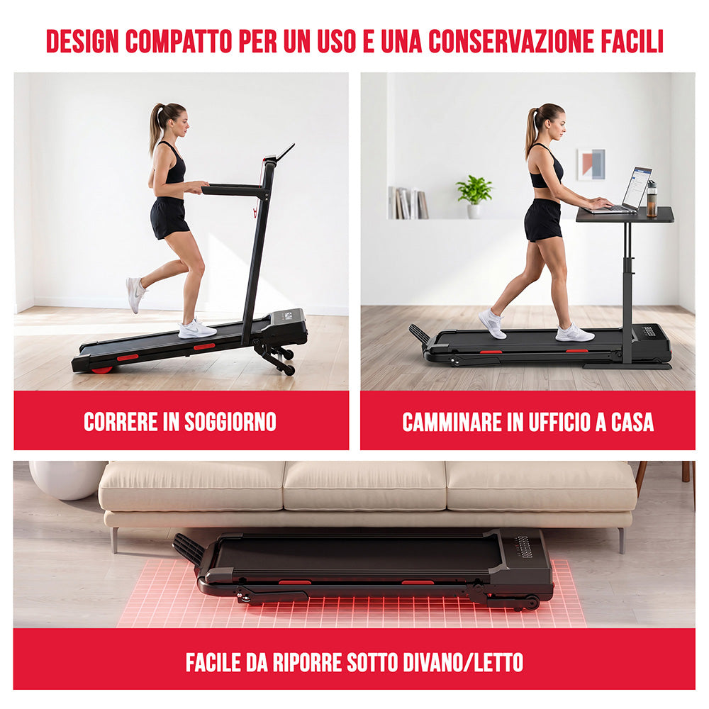 Tapis Roulant Y5 con Motore Brushless, 0%-15% Inclinazione Automatica