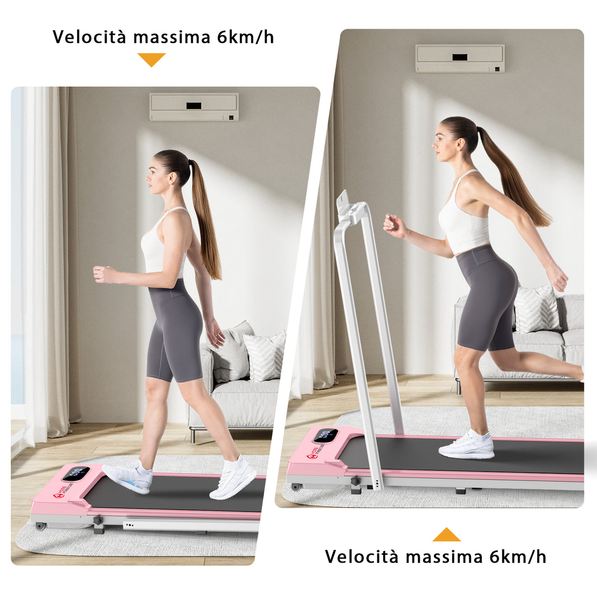 Tapis Roulant Pieghevole S1, Velocità 1-6KM/H