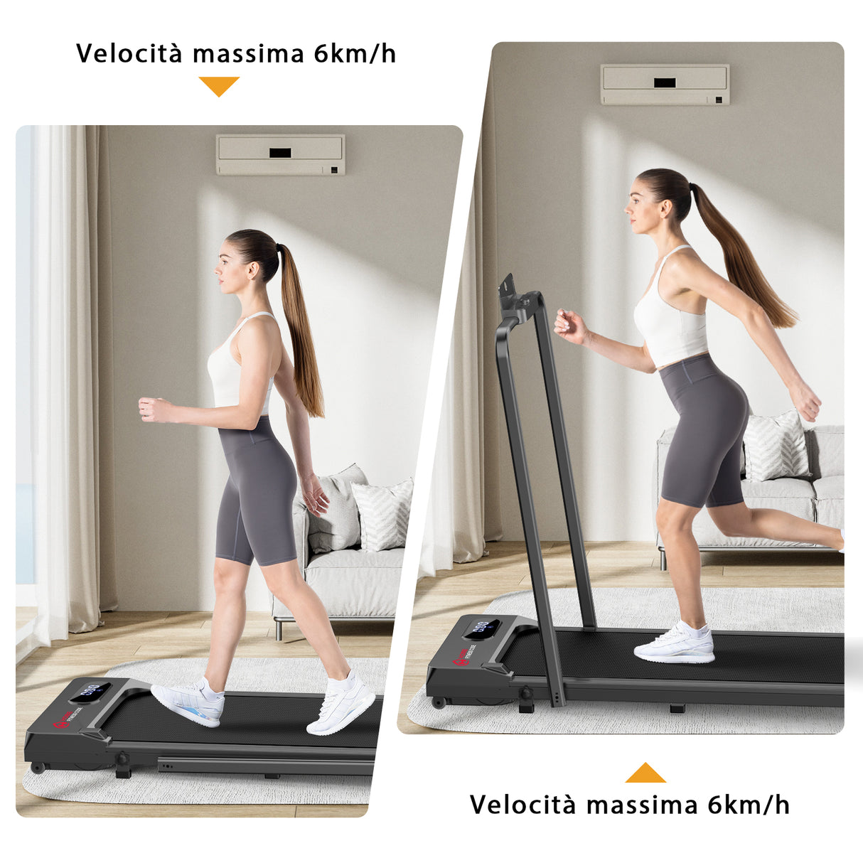 Tapis Roulant Pieghevole S1, Velocità 1-6KM/H