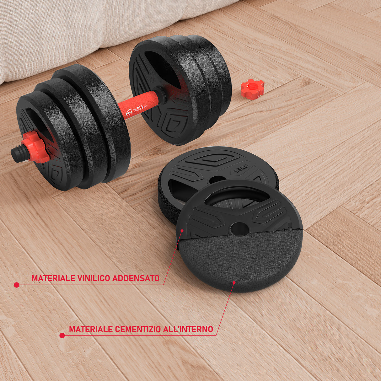 Set Pesi Fitness Set Manubri E Bilanciere Regolabile 20KG - Per Palestra Casa, Body Building, Fitness, Colore Nero/rosso Pesi Fitness 20kg Antiscivolo Set Pesi Fitness Set Manubri E Bilanciere Regolabile 20KG - Per Palestra Casa, Body Building, Fitness, Colore Nero/rosso Pesi Fitness 20kg Antiscivolo