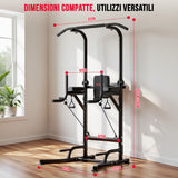 Power Tower Barra per Trazioni A1, con Fasce di Resistenza