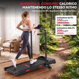 Tapis Roulant Pieghevole Q2 Pro con 5% Inclinazione Manuale, Velocità 1-10 km/h (Nuova Versione)