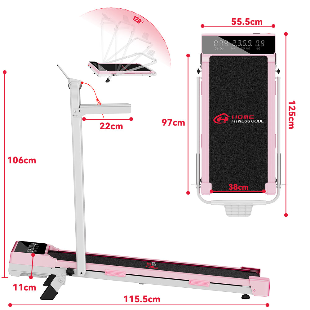 Tapis Roulant Pieghevole Q2 Pro con 5% Inclinazione Manuale, Velocità 1-10 km/h (Nuova Versione)