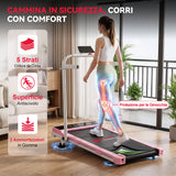 Tapis Roulant Pieghevole Q2 Pro con 5% Inclinazione Manuale, Velocità 1-10 km/h (Nuova Versione)
