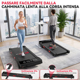 Tapis Roulant Q2 Pro con 5% Inclinazione Manuale, Velocità 1-10 km/h (Nuova Versione)