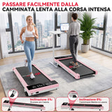 Tapis Roulant Q2 Pro con 5% Inclinazione Manuale, Velocità 1-10 km/h (Nuova Versione)