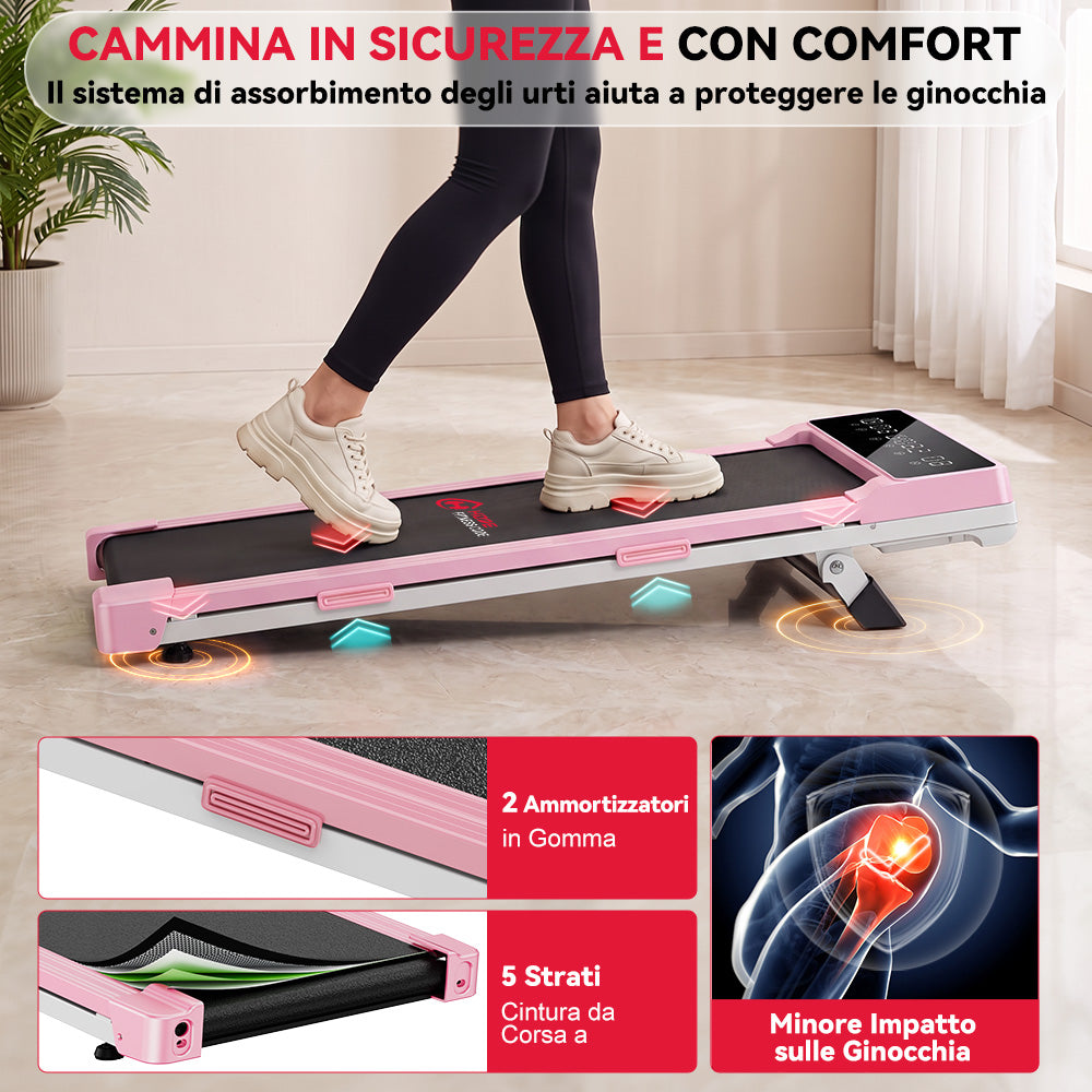 Tapis Roulant Q2 Pro con 5% Inclinazione Manuale, Velocità 1-10 km/h (Nuova Versione)