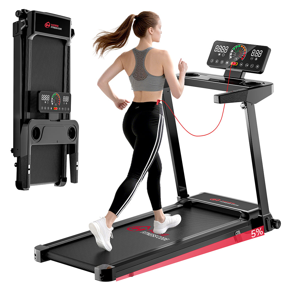 Tapis Roulant Pieghevole Q8, 1-12 KM/H, Inclinazione Manuale del 5%