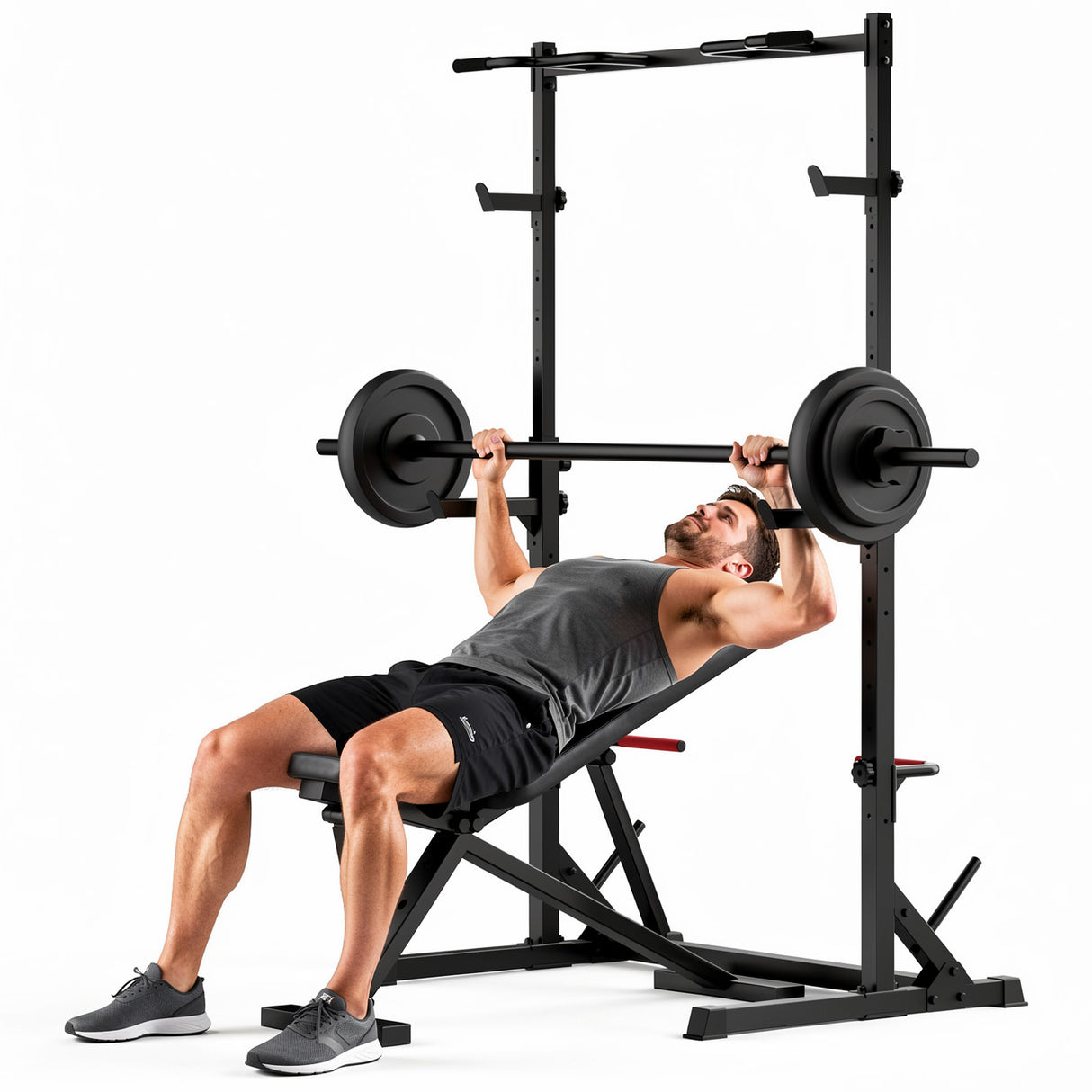 Mezzo Rack per Squat con Barra per Trazioni