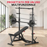 Mezzo Rack per Squat con Barra per Trazioni
