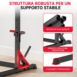 Mezzo Rack per Squat con Barra per Trazioni