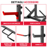 Mezzo Rack per Squat con Barra per Trazioni