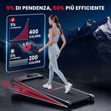 Tapis Roulant T7, Velocità 1-6KM/H, 5% Inclinazione Manuale
