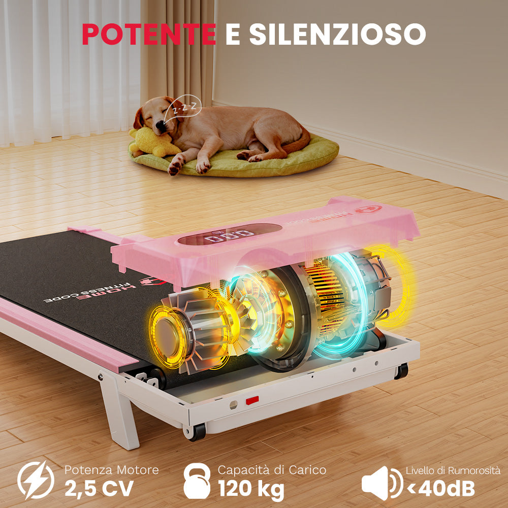 Tapis Roulant T7, Velocità 1-6KM/H, 5% Inclinazione Manuale