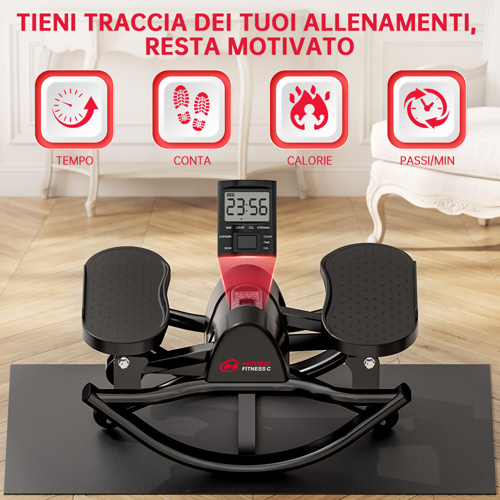 Stepper a Forma di U con Bande Elastiche e Tappetino Antiscivolo
